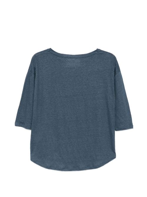 T-shirt donna Majestic Filatures collo barca blu MAJESTIC FILATURES | E26M011FTS1441121